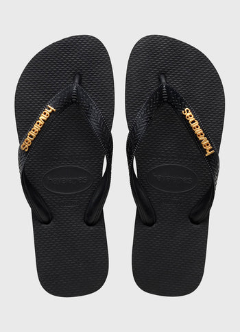 HAVAIANAS TOP LOGO METALLIC | black