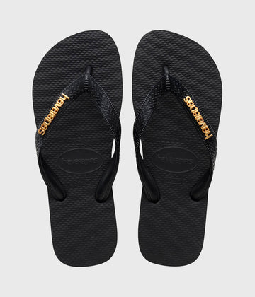 HAVAIANAS TOP LOGO METALLIC | black