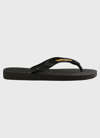 HAVAIANAS TOP LOGO METALLIC | black