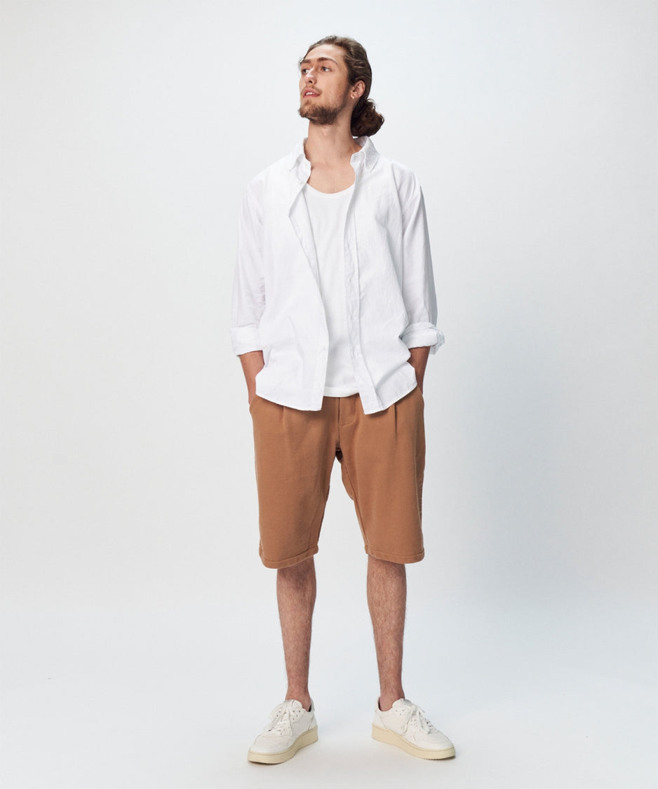 Robin fleece shorts | camel