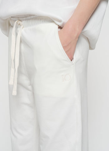 cropped jogger flare | ecru