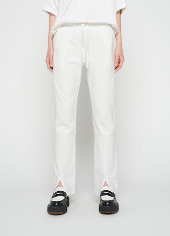 cropped jogger flare | ecru