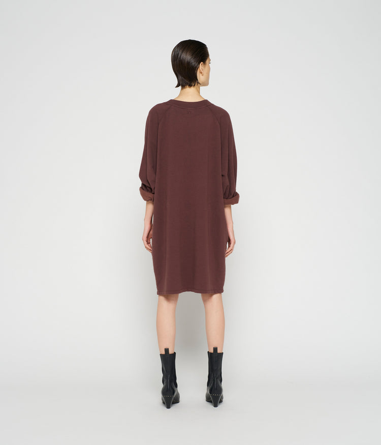 oversized sweater dress | aubergine