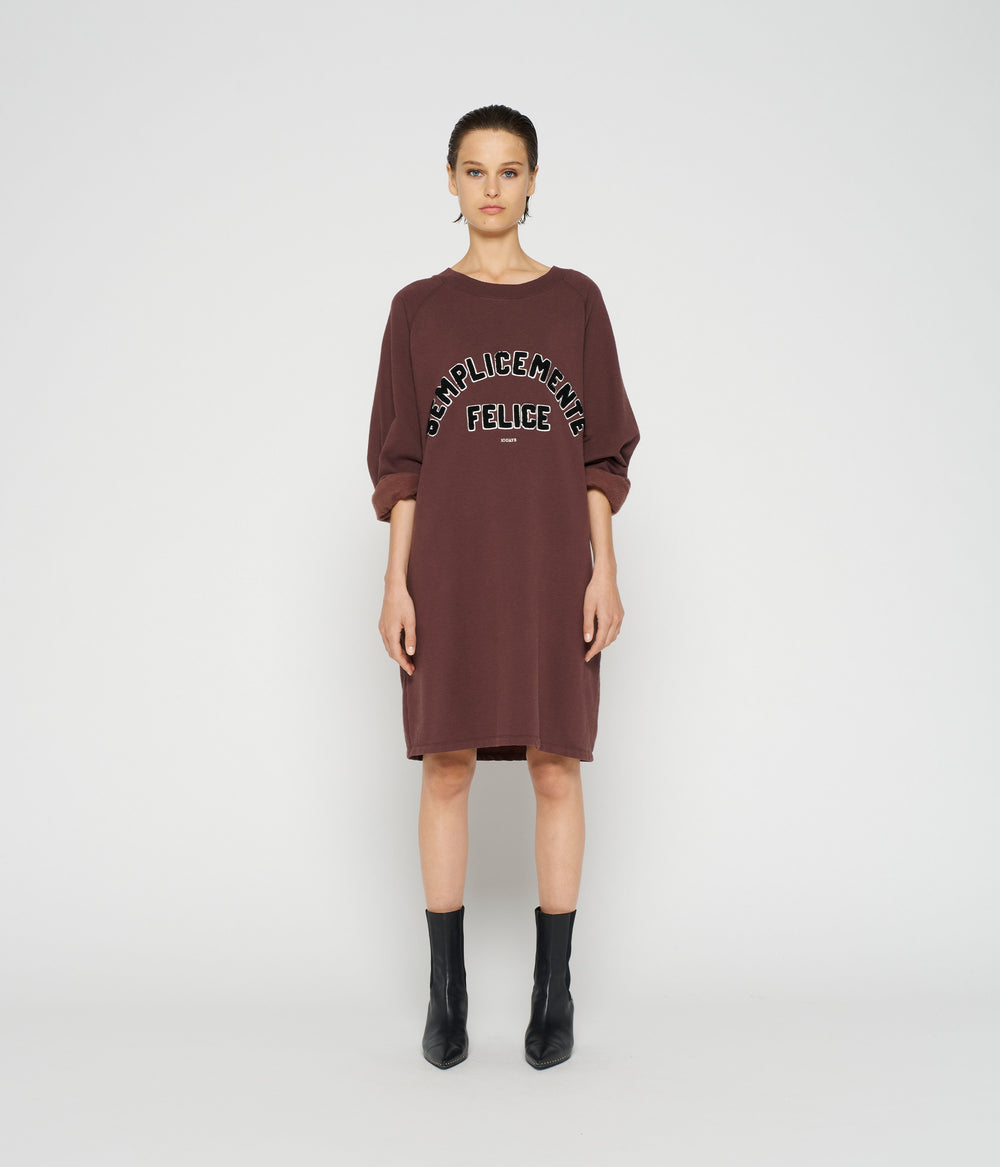 oversized sweater dress | aubergine