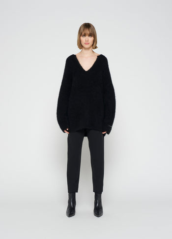 soft oversized sweater | black
