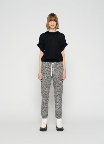 knitted tee | black