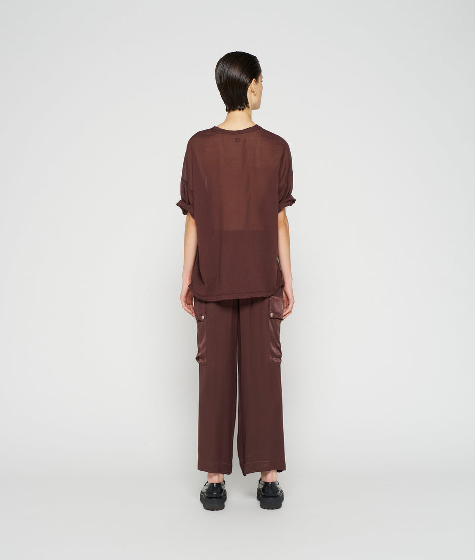 boxy tee voile | aubergine