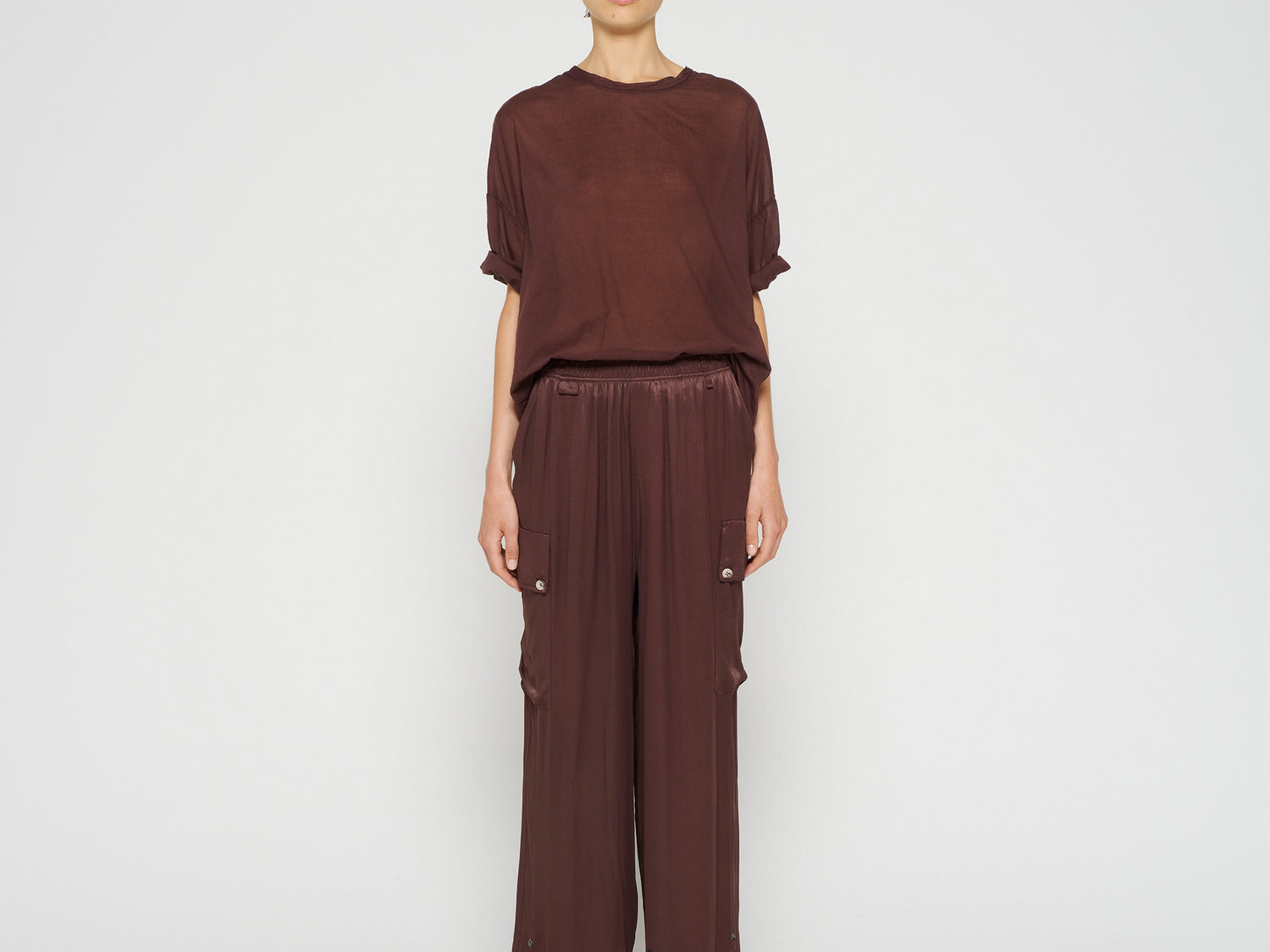 boxy tee voile | aubergine