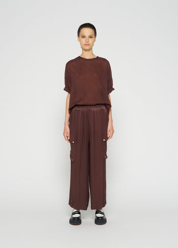 boxy tee voile | aubergine
