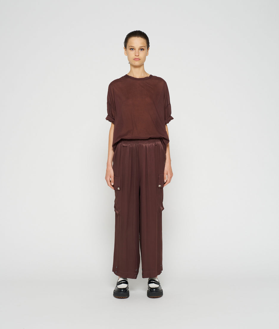 boxy tee voile | aubergine