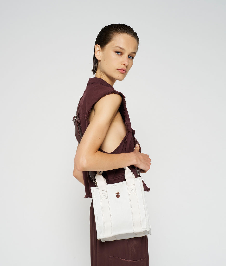 mini box bag | ecru