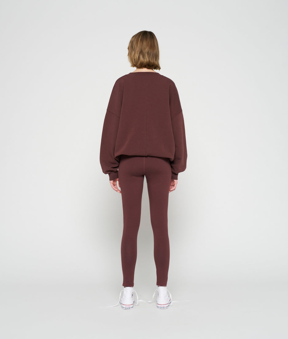 yoga leggings | aubergine