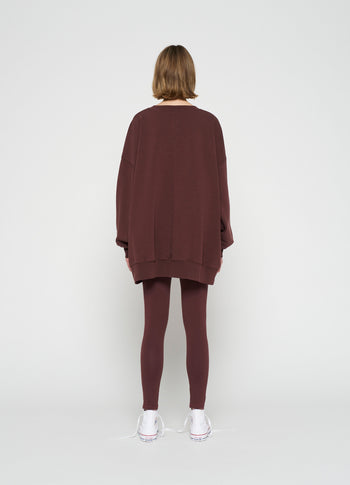 oversized statement sweater | aubergine