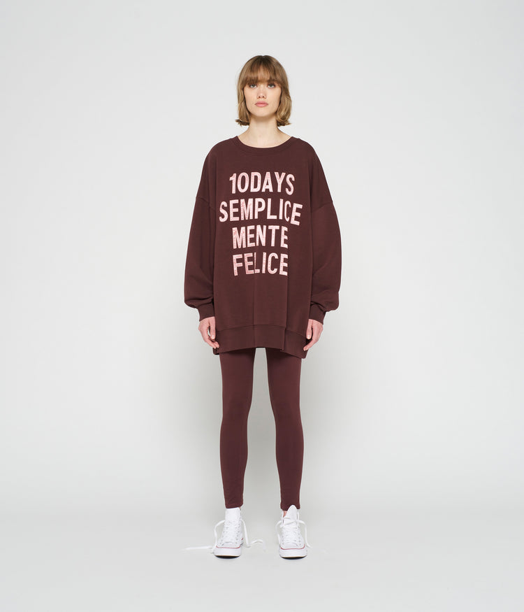 oversized statement sweater | aubergine