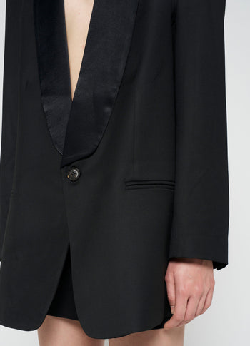 smoking blazer | black