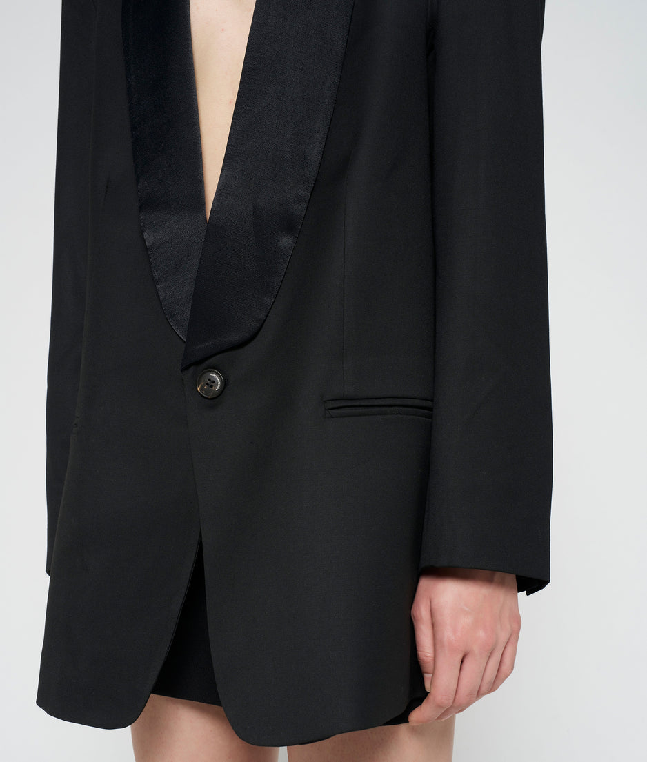 smoking blazer | black