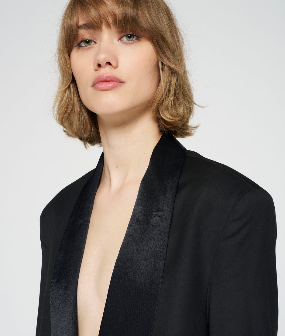 smoking blazer | black