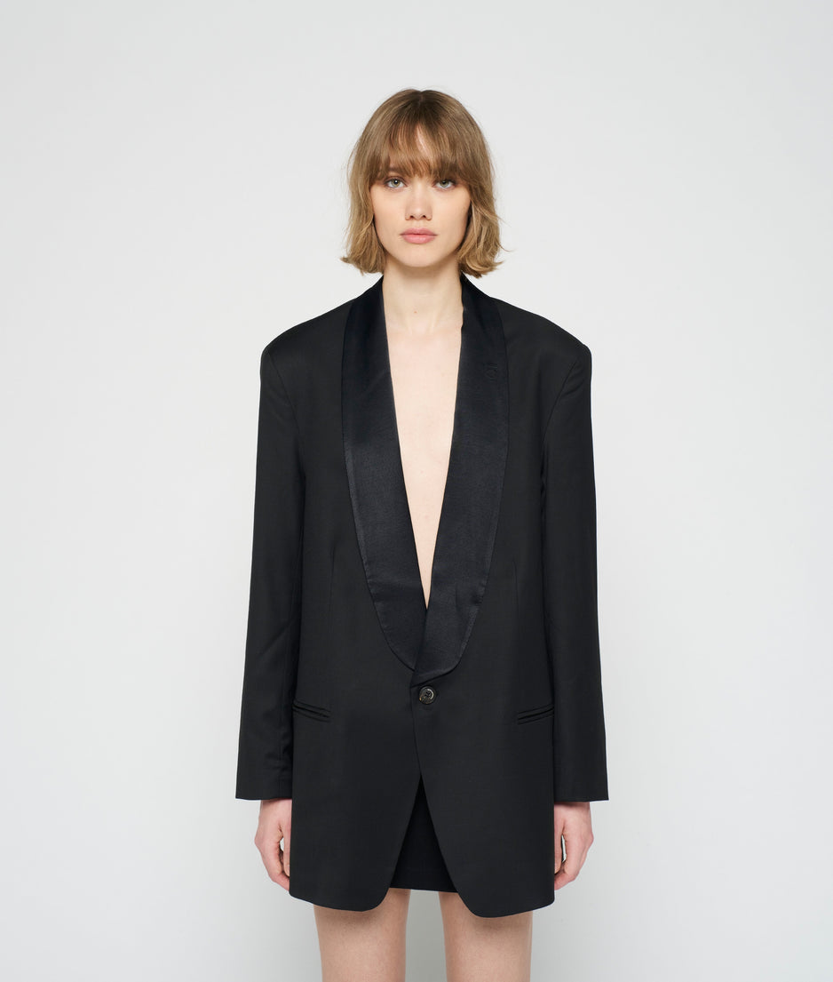 smoking blazer | black