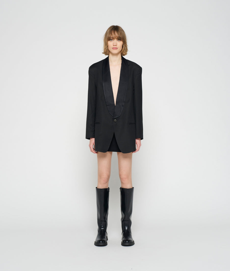 smoking blazer | black