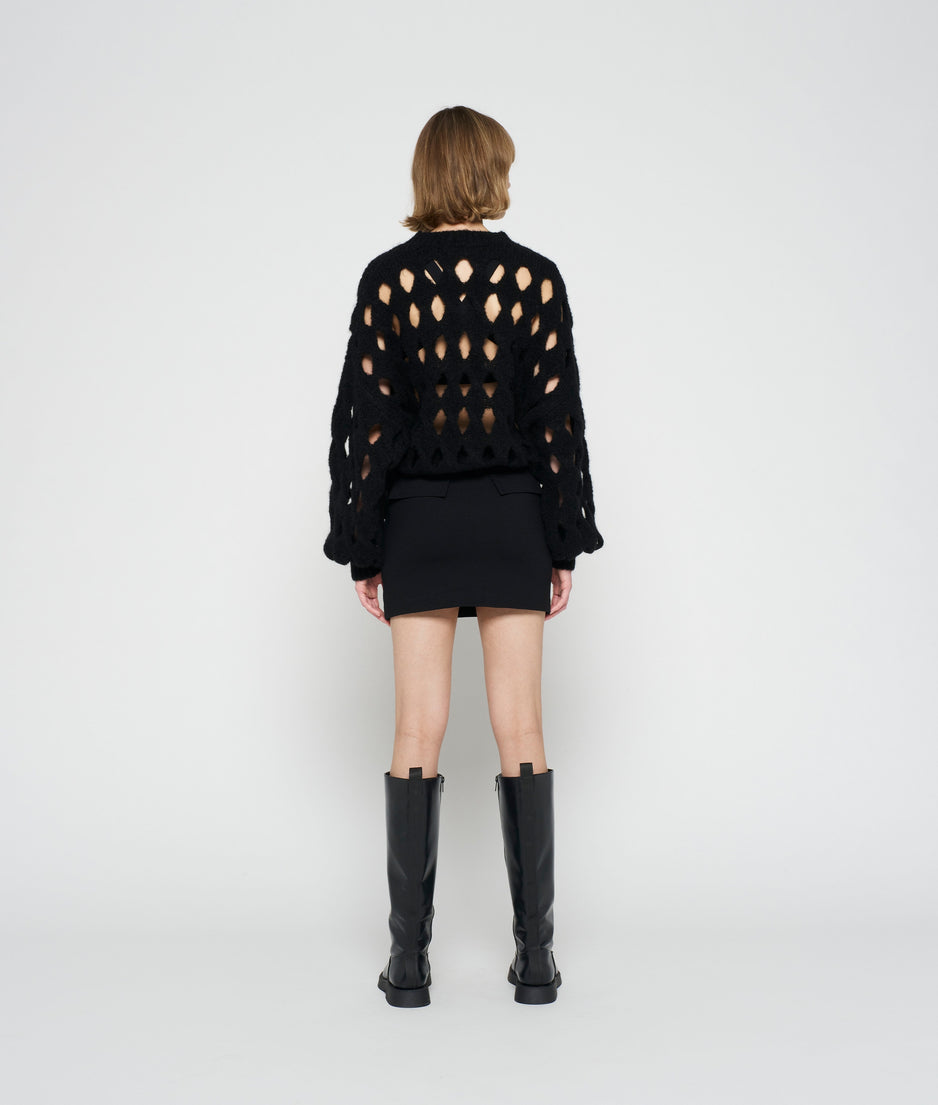 mini skirt punto | black
