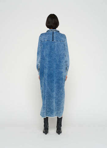shirt dress jog denim | blue denim