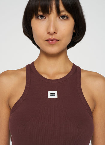 tank top rib | aubergine