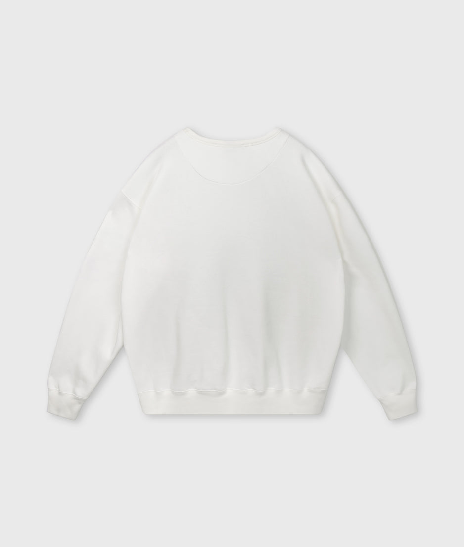 statement sweater logo | ecru