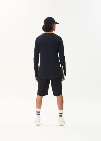 Reese wool woven shorts | dark blue